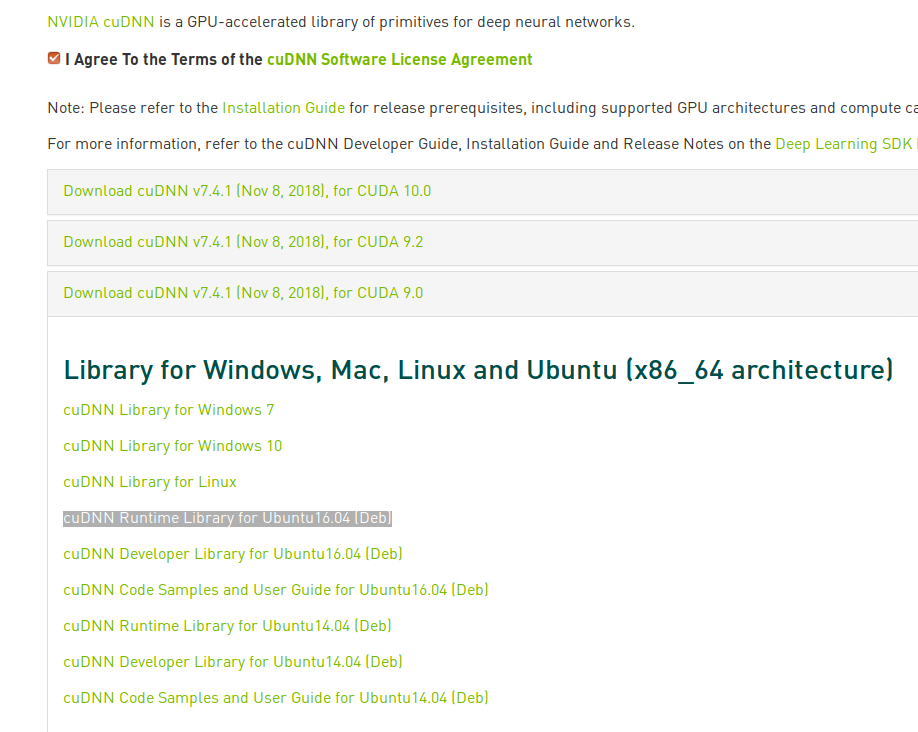 ubuntu18.04 安装CUDA9.0 + CUDNN7 deb安装