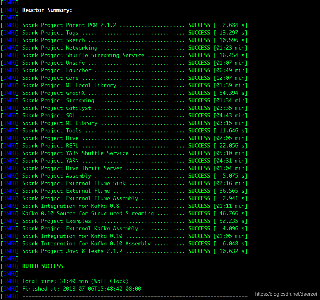 Spark2.1.2编译支持cdh5.10.2