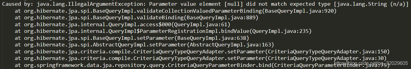 Spring Data Jpa Parameter Value Element Null Did Not Match