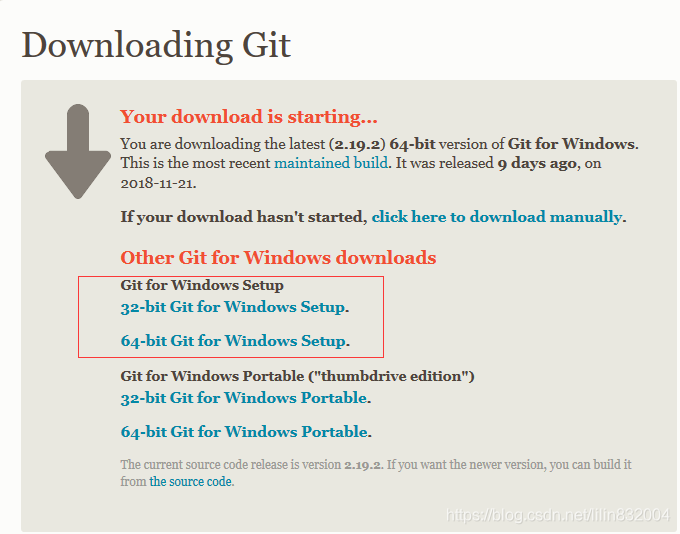 下载windows版本的Git