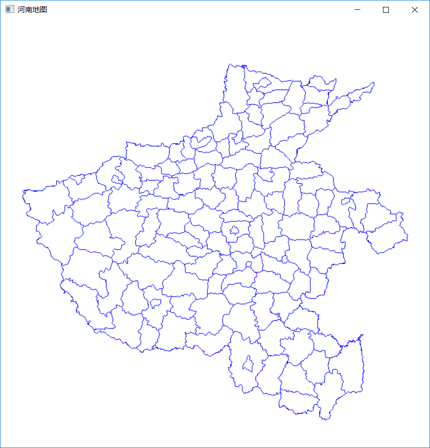 使用OpenGL绘制的河南省地图