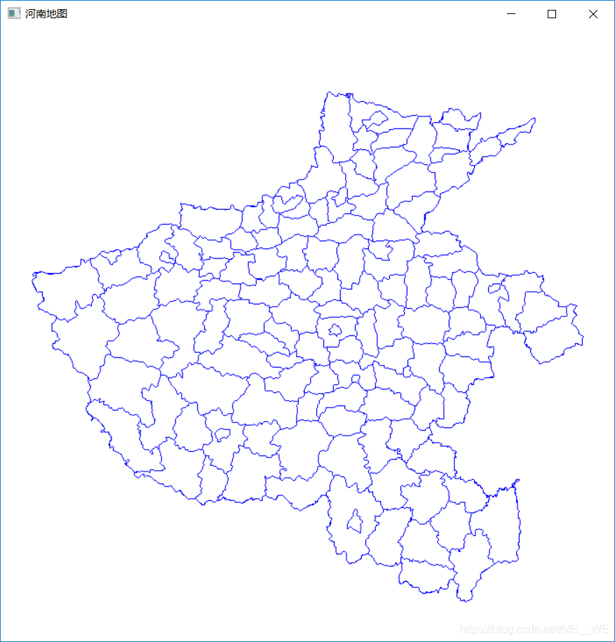 使用OpenGL绘制的河南省地图