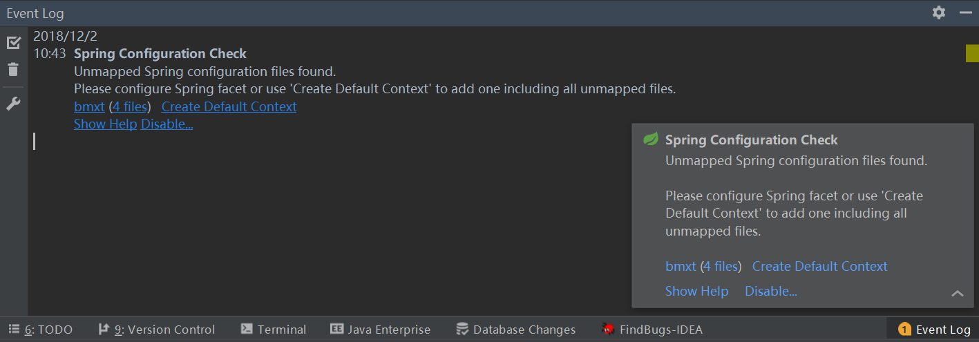 intellij idea unmapped spring configuration files found