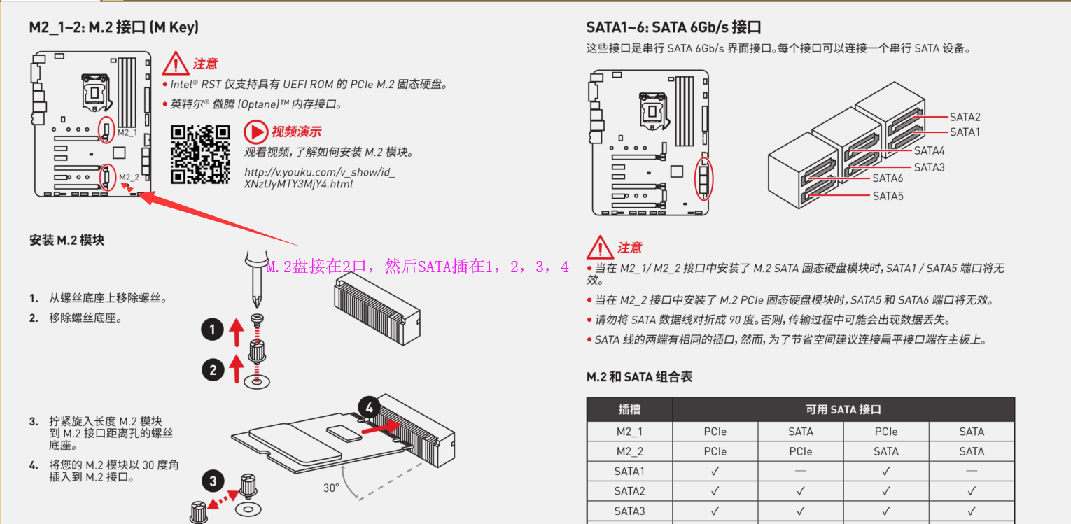 关于银环蛇Z370主板的，M.2固态与SATA接口冲突的解决办法