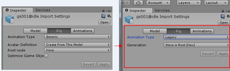 (Unity) The animation state idle could not be played because it couldn't be found!