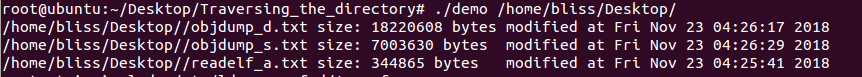 C语言遍历文件目录：readdir，opendir