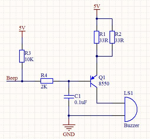 蜂鸣器电路原理图