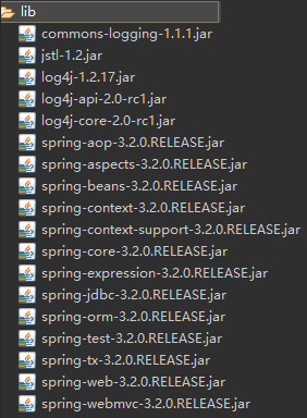 Spring MVC jar包