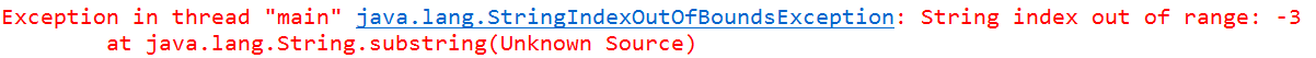 Java 数组越界_substring数组越界