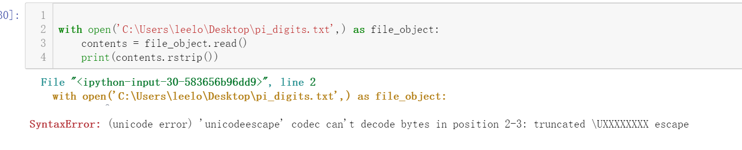 Python Syntaxerror Unicode Error 转义字符 Lee发发发发发发的博客 Csdn博客