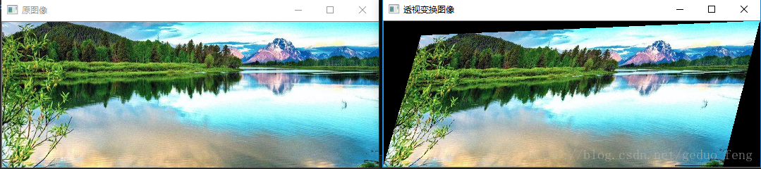 透视变换（perspective transformation）