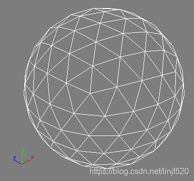 图8：一个几何球体(3D Max中的GeoSphere)