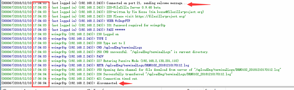 ftp filezilla port socket error