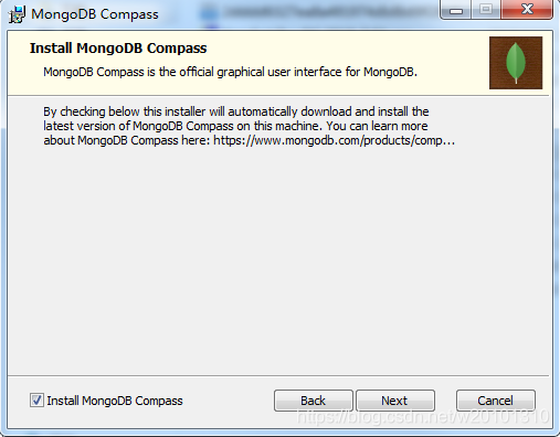 取消勾选MongoDB Compass