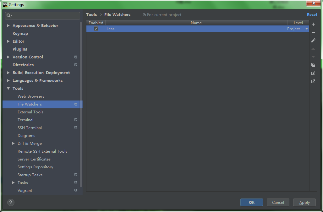 Webstorm--less文件自动生成css文件