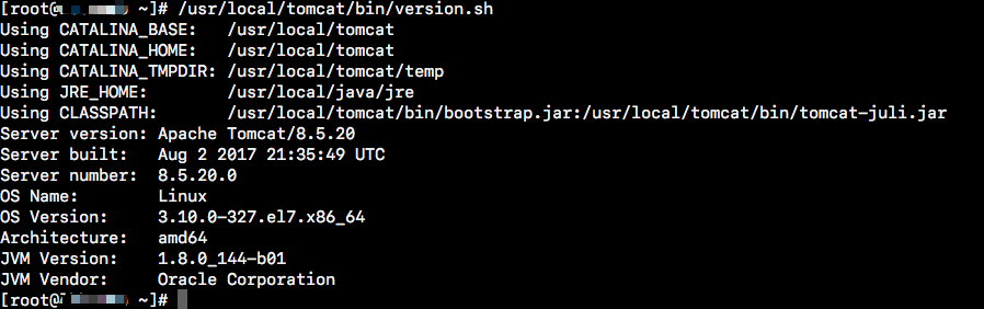 Linux下查看Tomcat版本信息