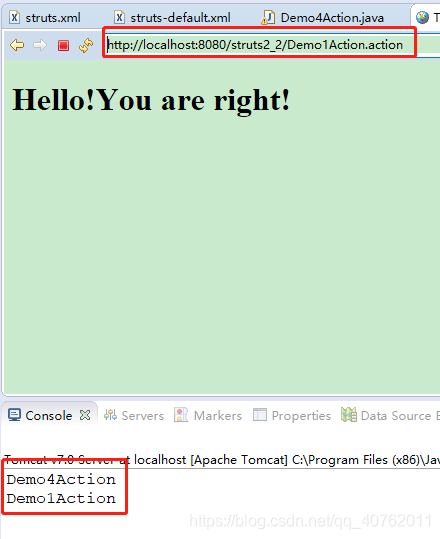 重定向到action运行结果