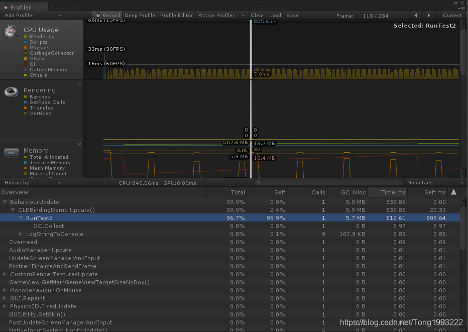 绑定后的性能测试结果:
