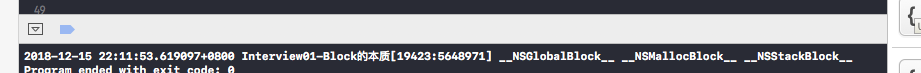 block1未访问任何变量,为__NSGlobalBlock__ ;block访问了局部变量,本为stack,但在ARC下,自动copy变为malloc
