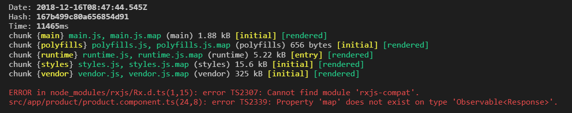 Property 'map' does not exist on type 'Observable'报错解决方案