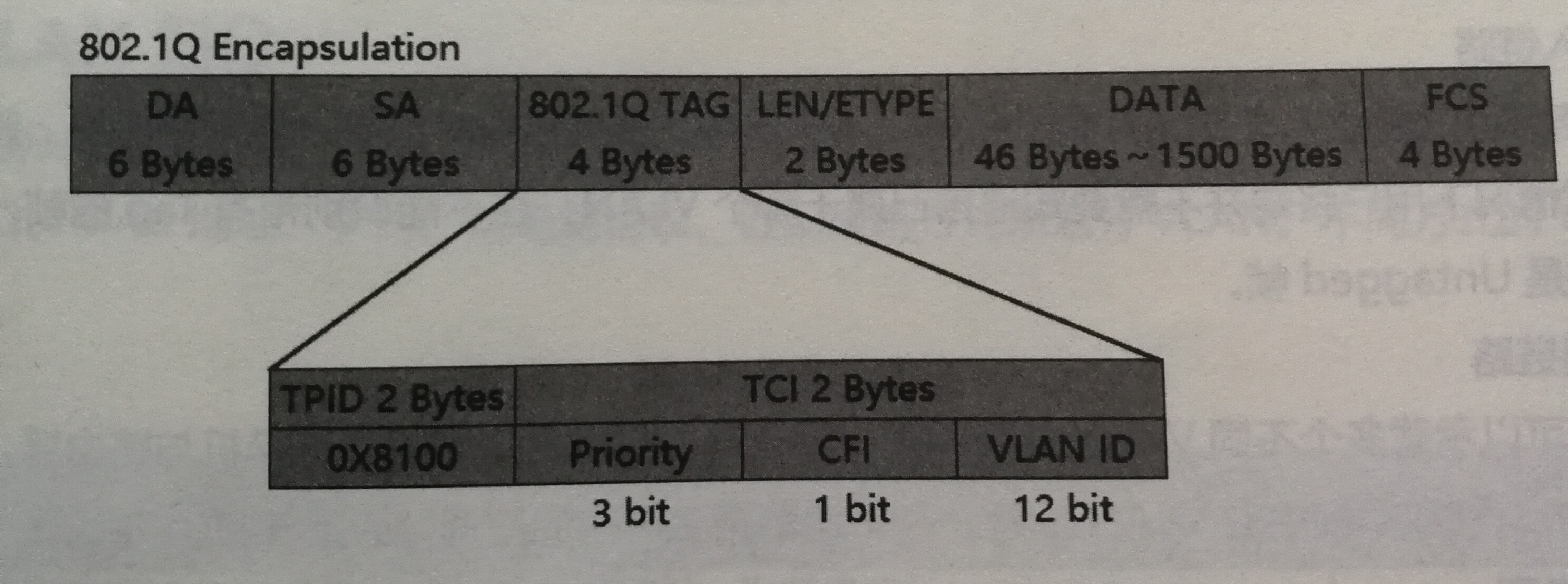 ,IEEE 802.1Q封装的VLAN数据帧格式