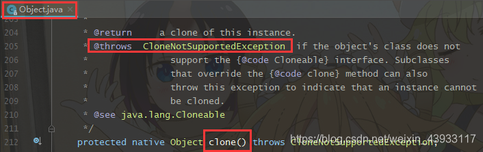 clone()源码