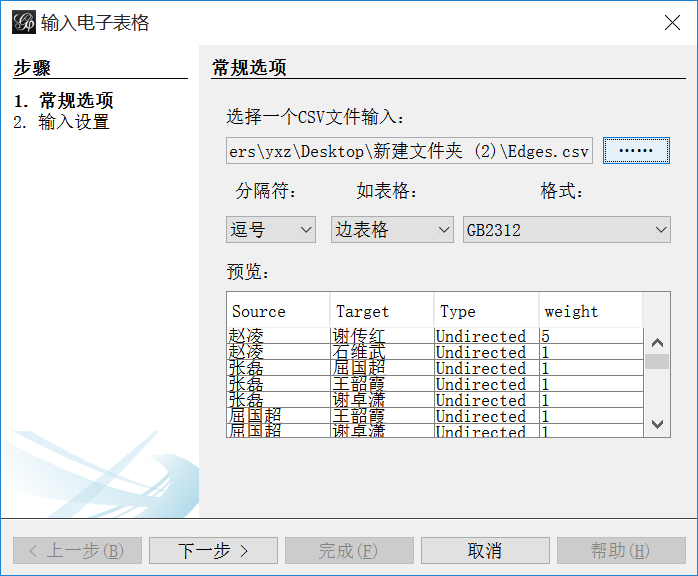 [關係圖譜] 二.Gephi匯入共線矩陣構建作者關係圖譜