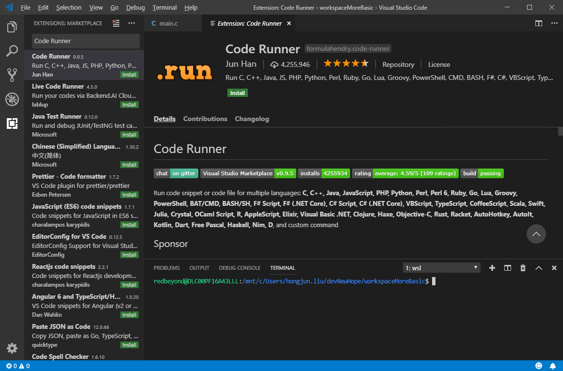 coderunner visual studio code