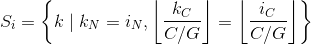 S_{i} = \left \{ k\mid k_{N}=i_{N},\left \lfloor \frac{k_{C}}{C/G} \right \rfloor = \left \lfloor \frac{i_{C}}{C/G} \right \rfloor\right \}