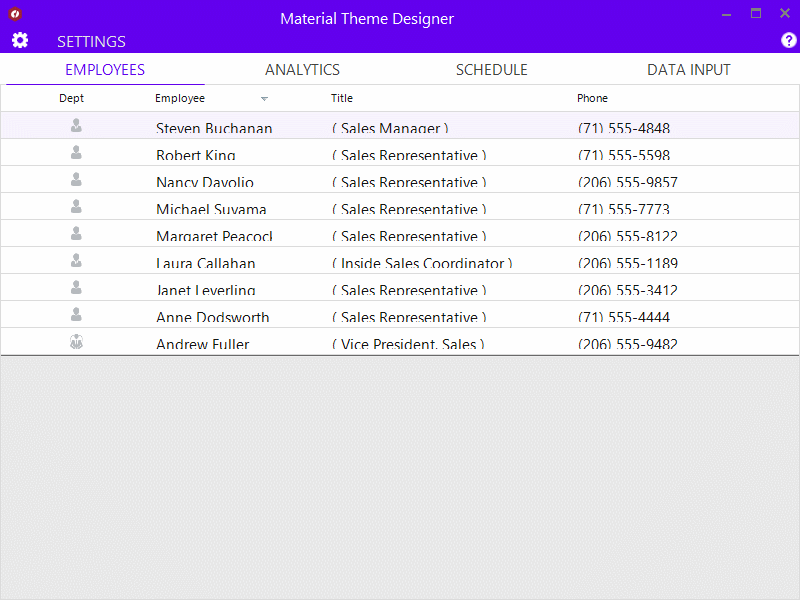 WinForms Material Design