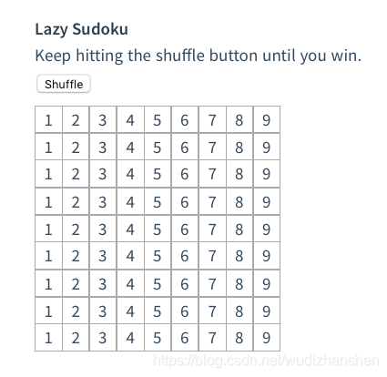 Lazy Sudoku
