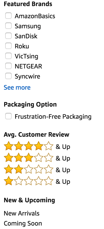 Example of an Amazon Filter