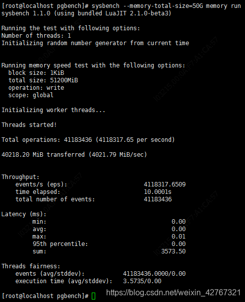 Sysbench Postgresql