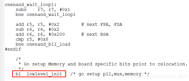 跳转lowlevel_init