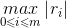 \underset{0\leqslant i\leqslant m}{max}\left | r_{i} \right |