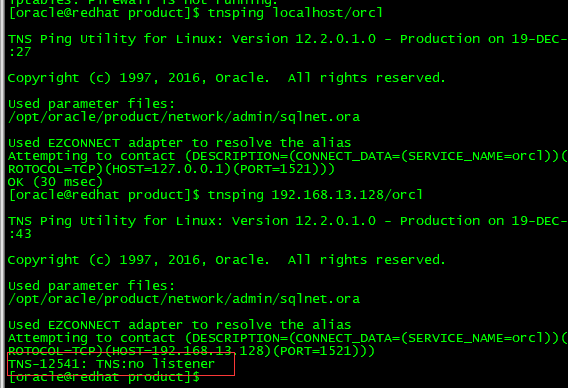 plsql远程访问数据库 解决 ora12170TNS 连接超时,ora-12541:TNS:无监听程序