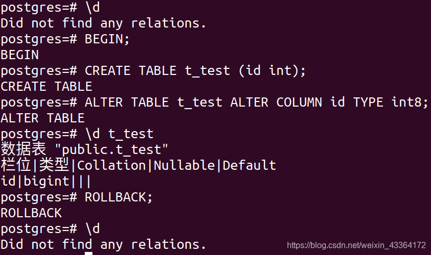 Transactional DDLs