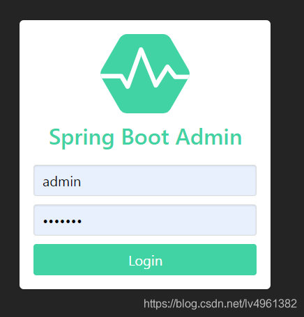 springboot-admin登录界面