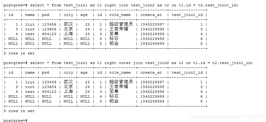 右连接 right join / right outer join3