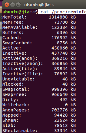 圖片中的MemTotal和MemFree和MemAvailable,是我們最關心的，其中MemFree和MemAvailable,有點區別