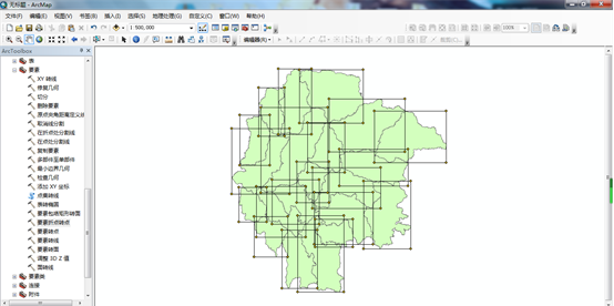 使用arcgis获取行政区四至坐标的两种方法