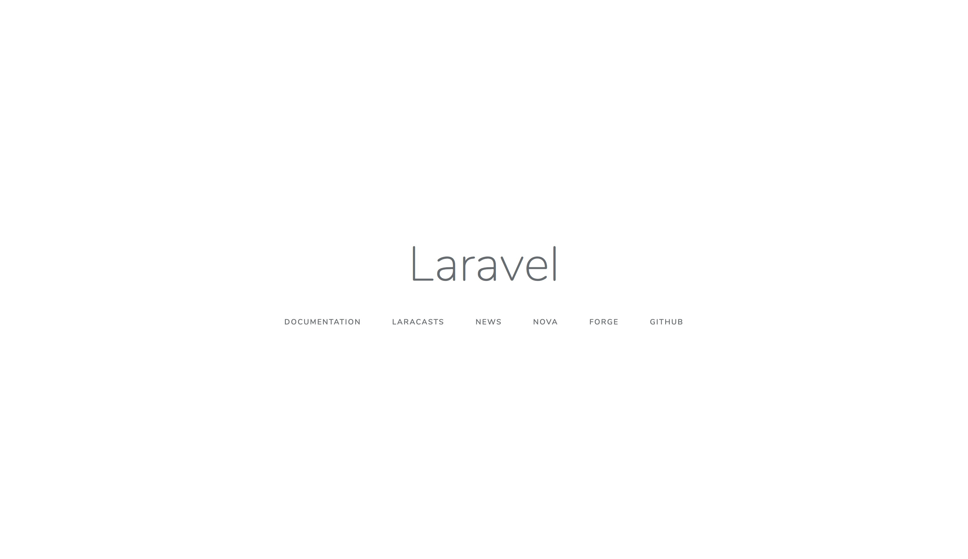 Laravel欢迎页