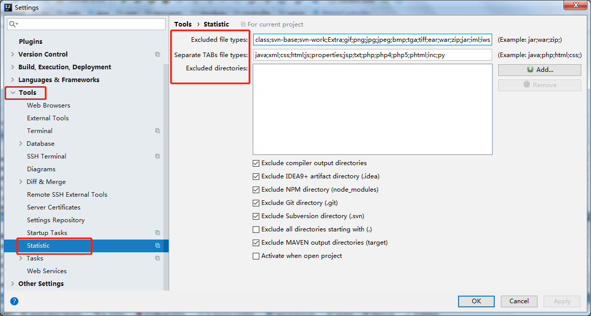 idea ：插件Statistic 统计代码数量和行数