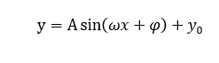 y=A sin⁡(ωx+φ)+y_0