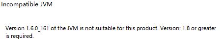 Incompatible JVM