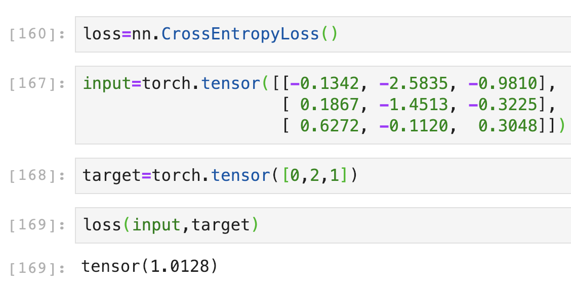 pytorch cross entropy loss