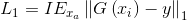 L_{1}=IE_{x_{a}}\left \| G\left ( x_{i} \right )-y \right \|_{1}