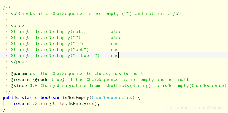 Java工具类之StringUtils中isEmpty()、isNotEmpty()、isBlank()、isNotBlank()方法详解 ...