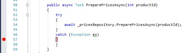 Prepare Prices Async Breakpoint