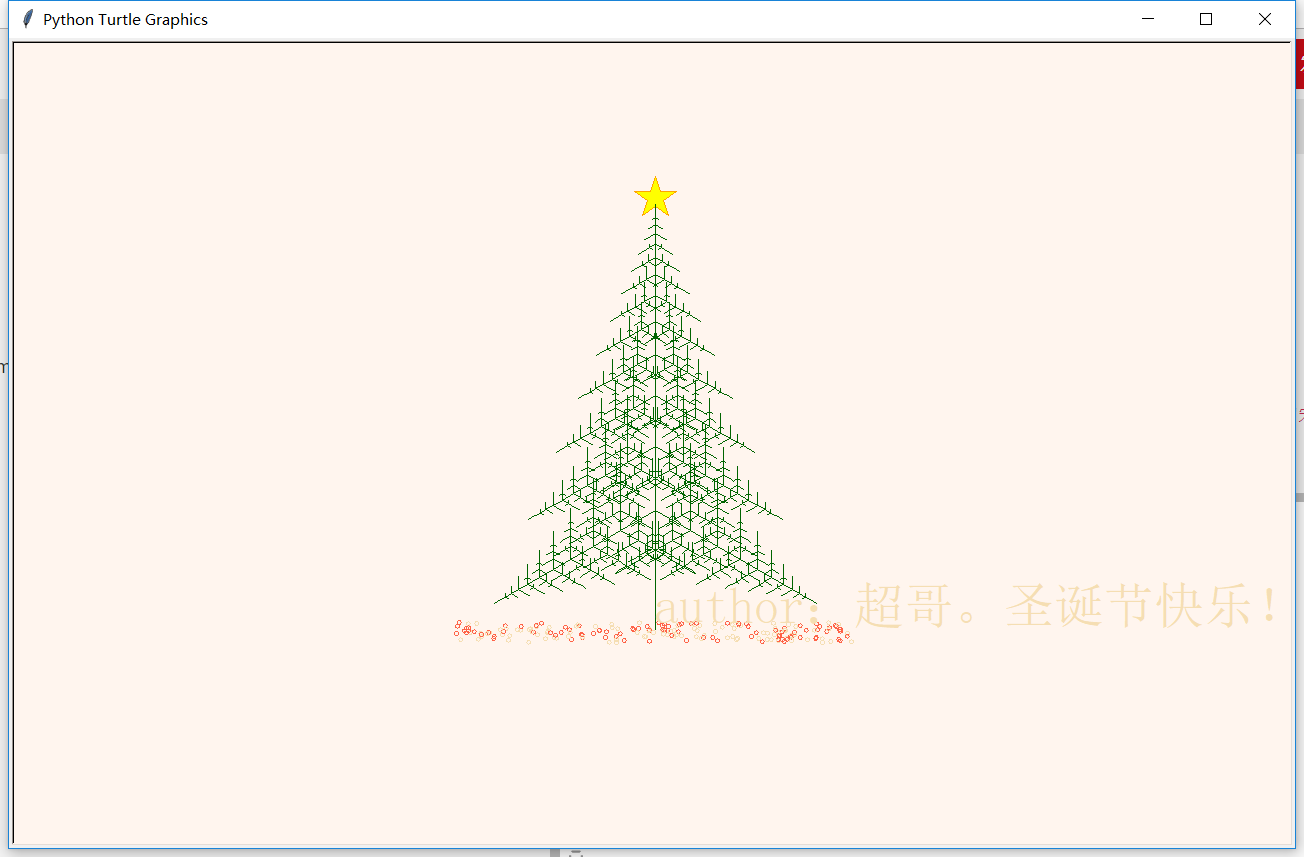 用python画出圣诞树